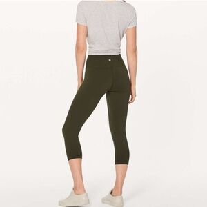 Lululemon Wunder Under Cropped Dark Olive